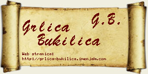 Grlica Bukilica vizit kartica